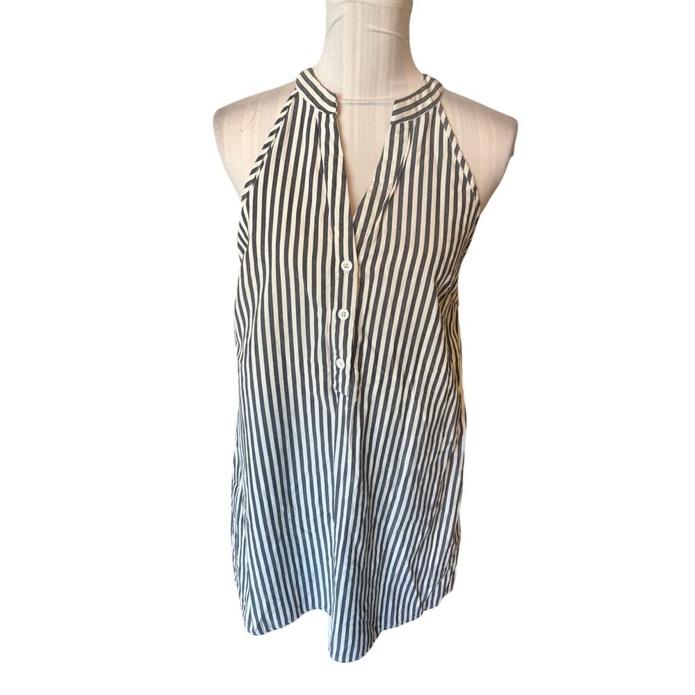 Cupshe White & Blue Striped Summer Swing Dress Size S